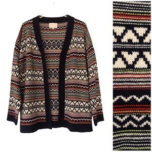 Skies Are Blue | Southwest Boho Open Front Cardigan Medium